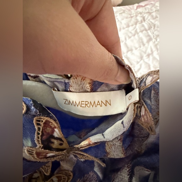 Zimmermann Purple Floral Long Sleeve Dress Size 0 - Picture 12 of 16